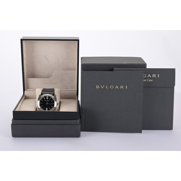 Bulgari Octo Date BGO41S Black 41mm Skeleton Back Men's Watch - Picture 2 of 15